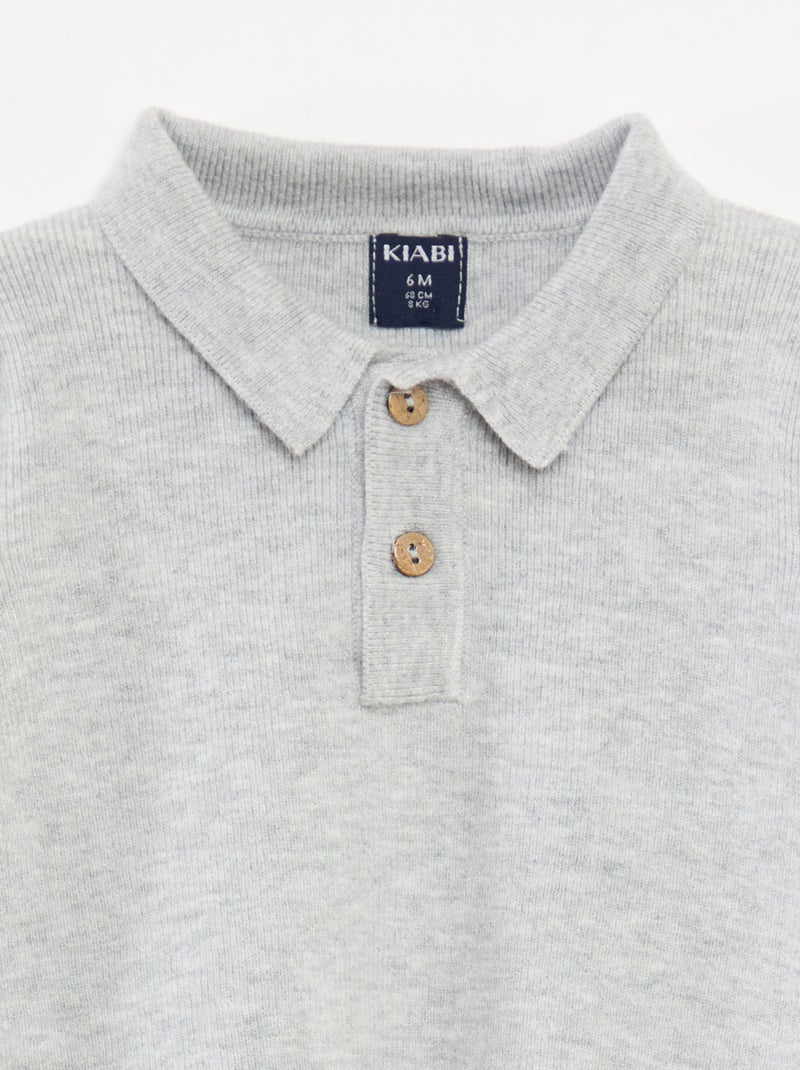 Conjunto de 2 piezas de punto Gris - Kiabi