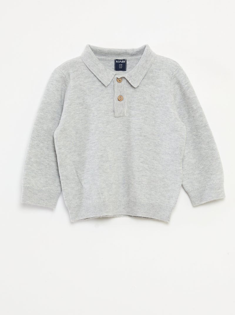 Conjunto de 2 piezas de punto Gris - Kiabi