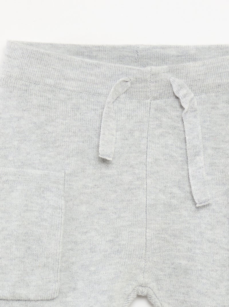 Conjunto de 2 piezas de punto Gris - Kiabi