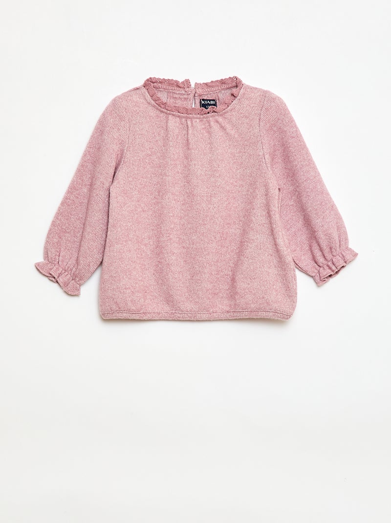 Conjunto de 2 piezas de punto Rosa - Kiabi