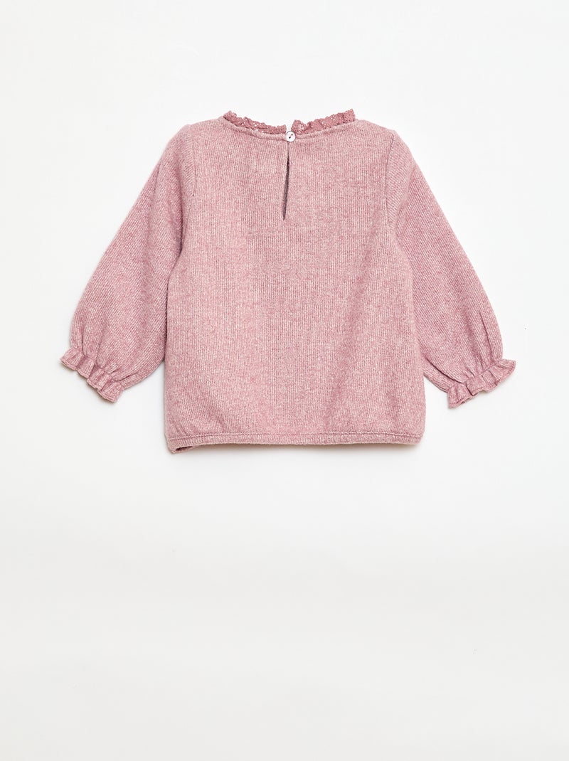 Conjunto de 2 piezas de punto Rosa - Kiabi