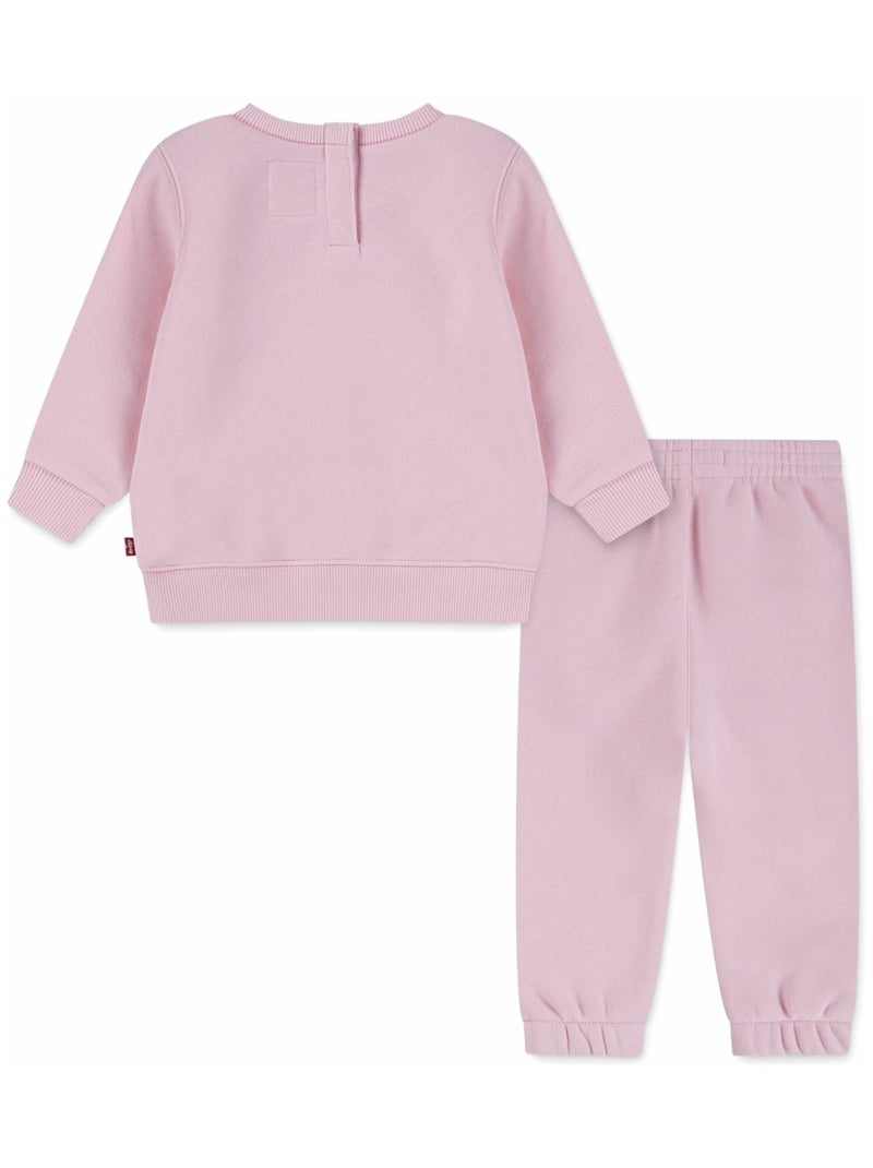 Conjunto de 2 piezas de ropa deportiva: sudadera y pantalón de chándal - levi's kids Rosa - Kiabi