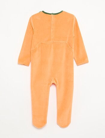 Conjunto de 2 piezas de terciopelo 'Halloween' - pelele + gorro