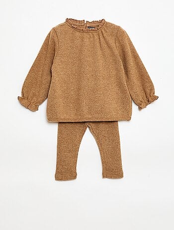 Conjunto de 2 piezas en punto peluche