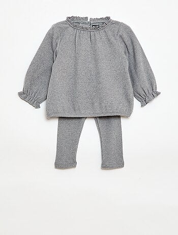 Conjunto de 2 piezas en punto peluche