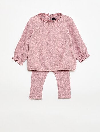 Conjunto de 2 piezas en punto peluche