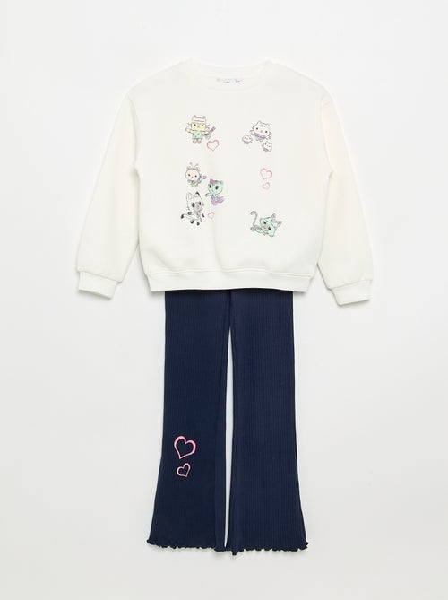 Conjunto de 2 piezas 'Gabby y la casa mágica' - Sudadera + legging - Kiabi