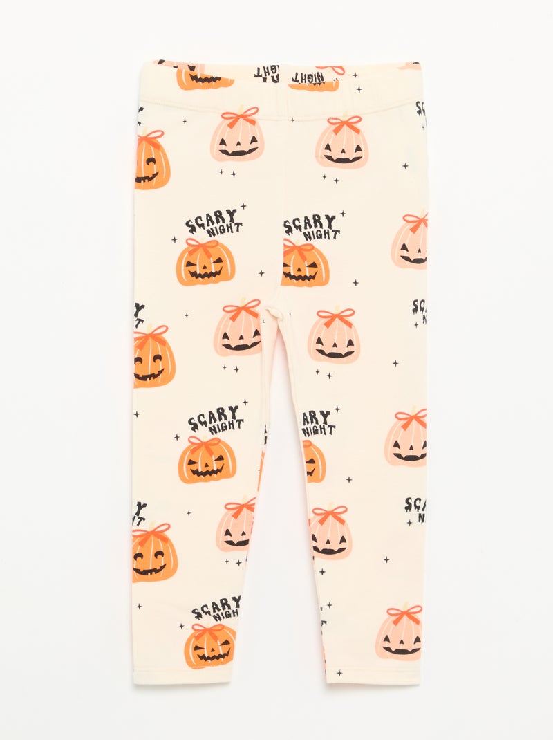 Conjunto de 2 piezas \'Halloween\' - Sudadera + legging Beige - Kiabi
