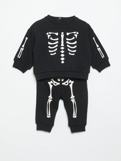 Conjunto de 2 piezas 'Halloween' - Sudadera + pantalón de Chándal - Kiabi
