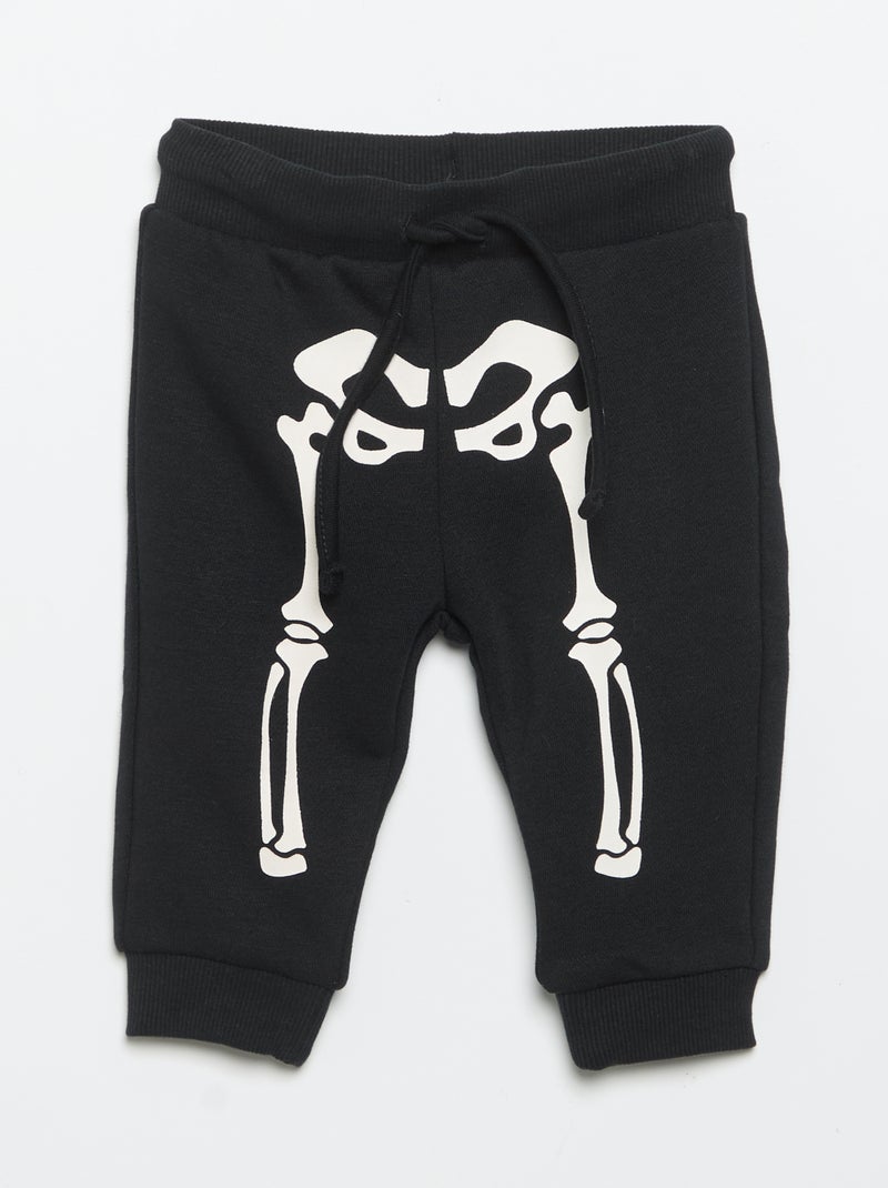 Conjunto de 2 piezas 'Halloween' - Sudadera + pantalón de Chándal Negro - Kiabi