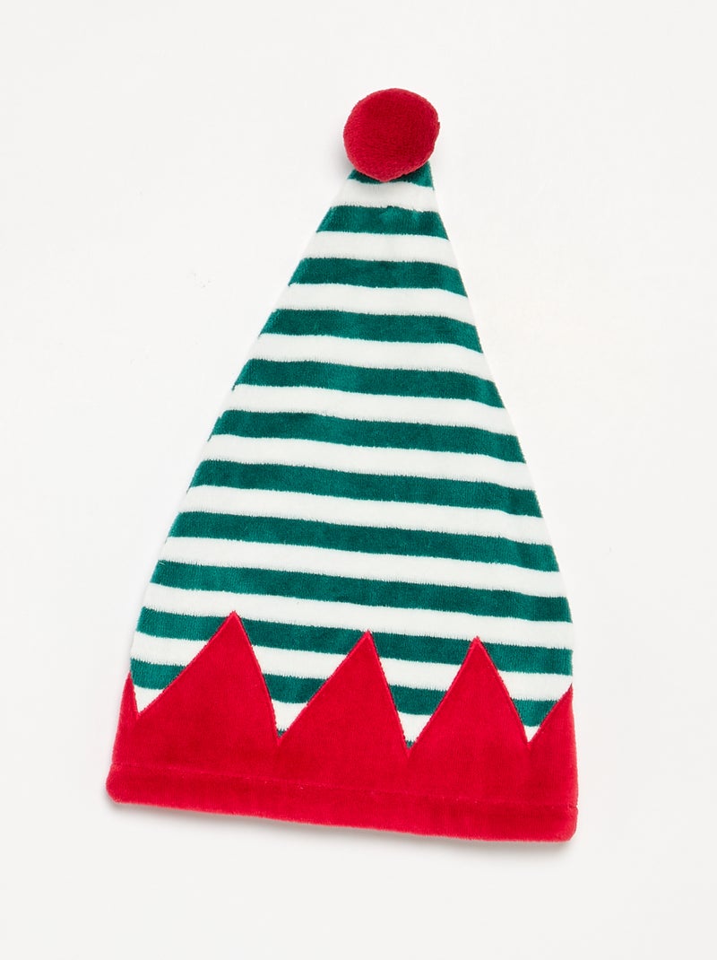 Conjunto de 2 piezas 'Navidad' de terciopelo - pijama de dormir + gorro Verde - Kiabi