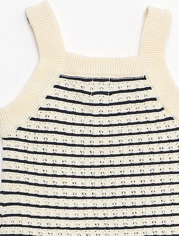 Conjunto de 2 piezas: Pantalón corto + camiseta de ganchillo