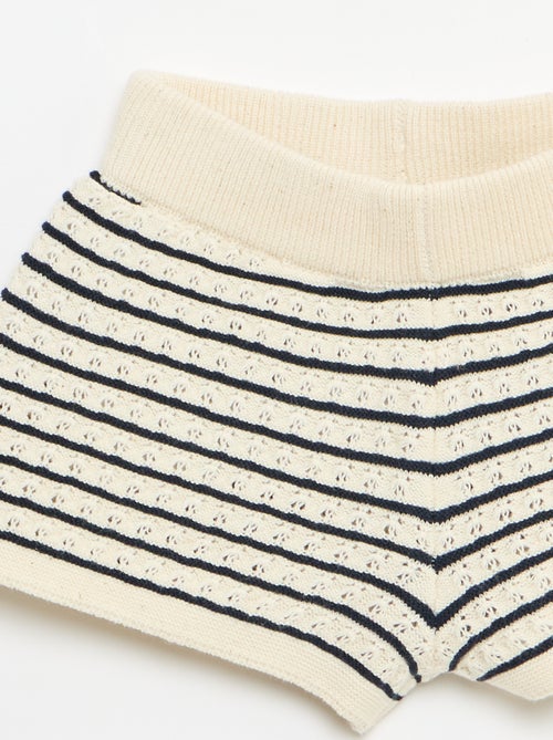 Conjunto de 2 piezas: Pantalón corto + camiseta de ganchillo - Kiabi