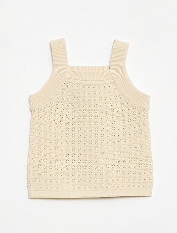 Conjunto de 2 piezas: Pantalón corto + camiseta de ganchillo