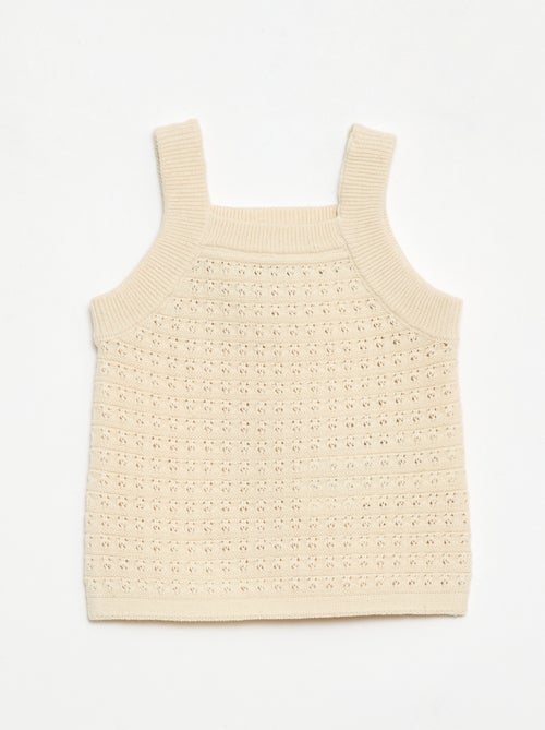 Conjunto de 2 piezas: Pantalón corto + camiseta de ganchillo - Kiabi