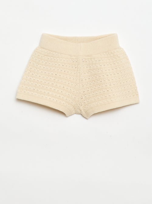 Conjunto de 2 piezas: Pantalón corto + camiseta de ganchillo - Kiabi