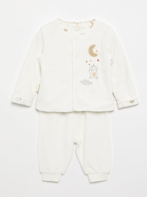Conjunto de 2 piezas 'Petit Béguin' - cárdigan + pantalón - Kiabi Conjunto de 2 piezas 'Petit Béguin' - cárdigan + pantalón - Kiabi