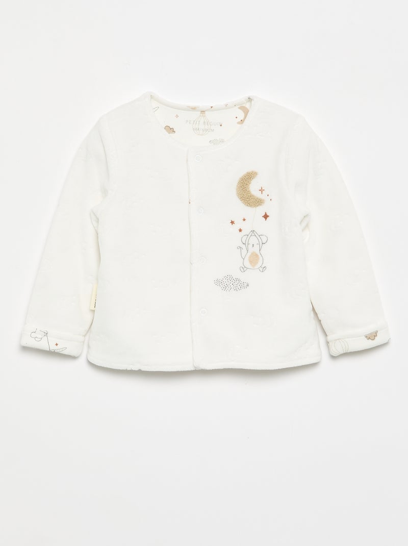 Conjunto de 2 piezas 'Petit Béguin' - cárdigan + pantalón Blanco - Kiabi