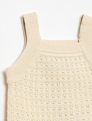 Conjunto de 2 piezas: short + camiseta de ganchillo