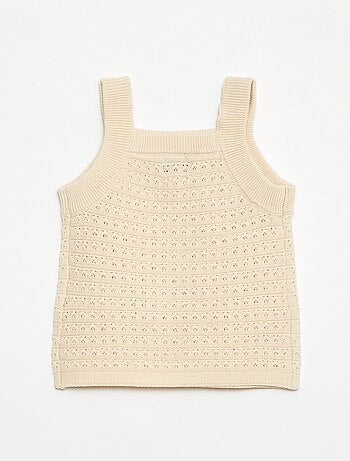 Conjunto de 2 piezas: short + camiseta de ganchillo