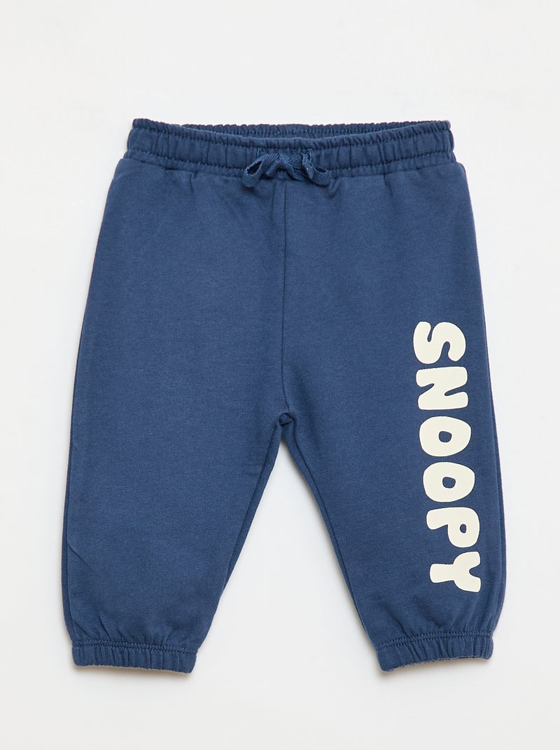 Conjunto de 2 piezas 'Snoopy' Sudadera + pantalón de jogging Azul - Kiabi
