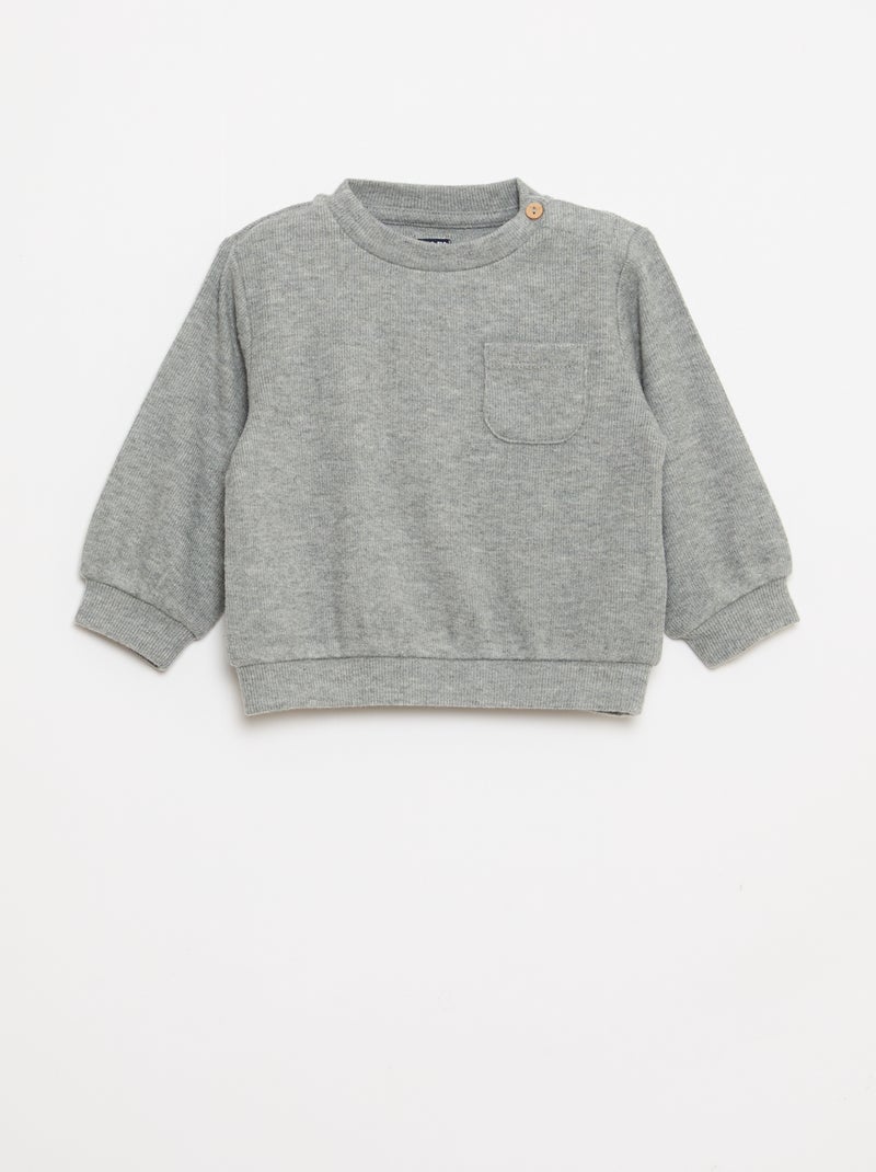 Conjunto de 2 piezas sudadera + leggings Gris - Kiabi