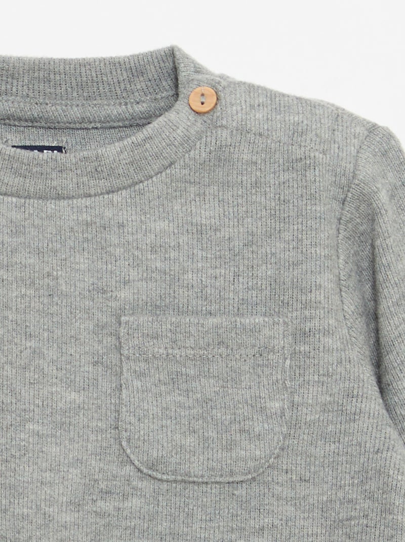 Conjunto de 2 piezas sudadera + leggings Gris - Kiabi