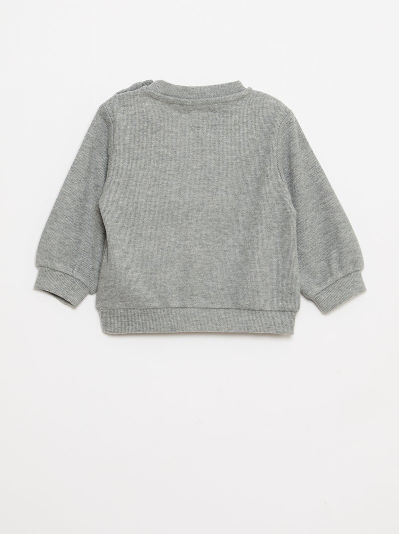 Conjunto de 2 piezas sudadera + leggings Gris - Kiabi