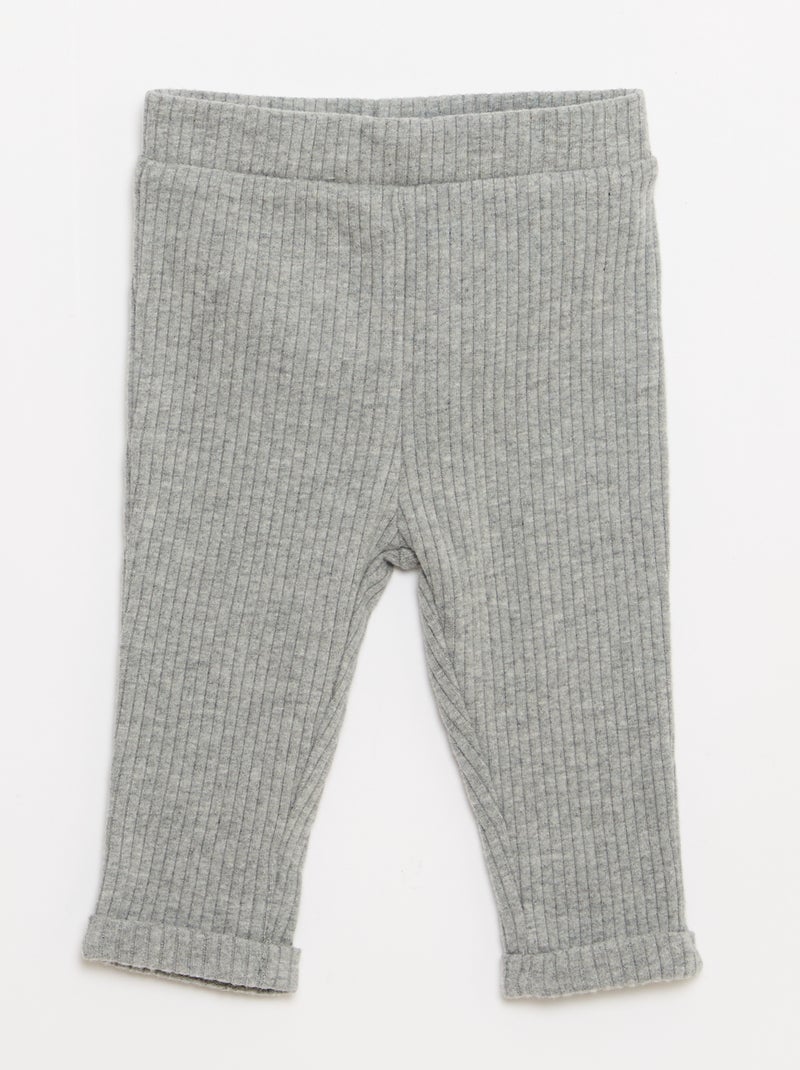 Conjunto de 2 piezas sudadera + leggings Gris - Kiabi