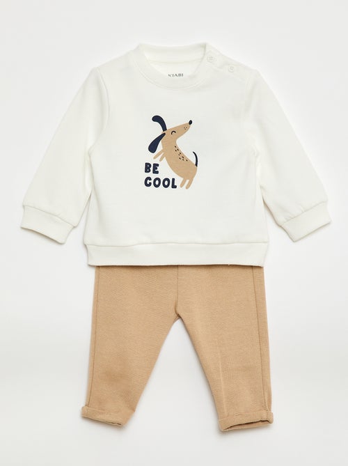 Conjunto de 2 piezas: sudadera + pantalón - Kiabi