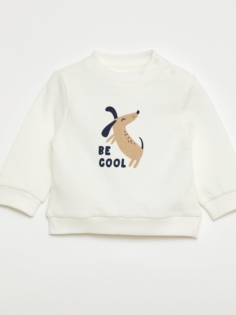 Conjunto de 2 piezas: sudadera + pantalón Beige - Kiabi
