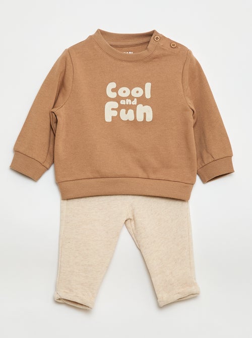 Conjunto de 2 piezas: sudadera + pantalón - Kiabi