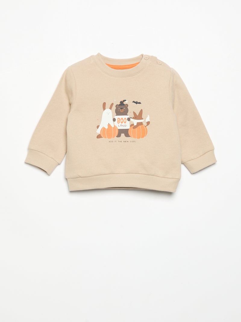 Conjunto de 2 piezas: sudadera + pantalón Beige - Kiabi