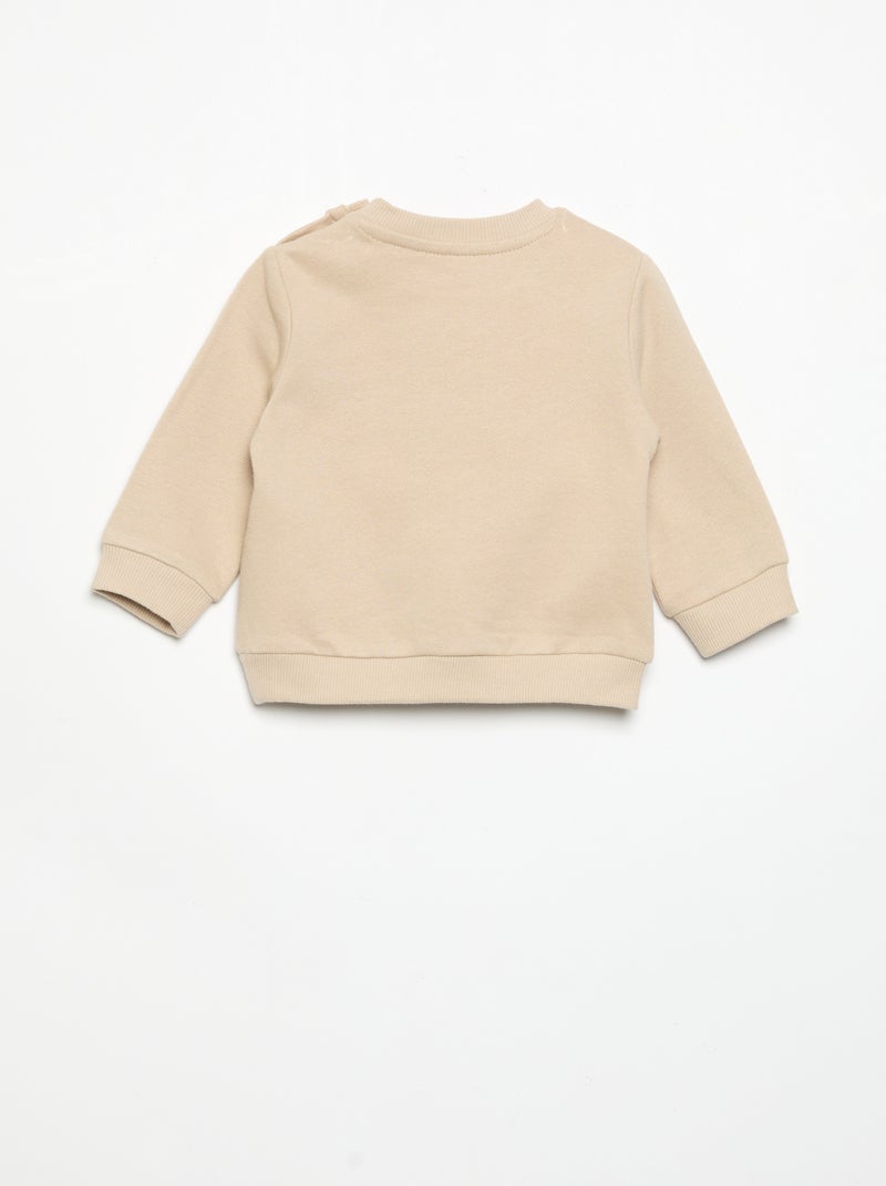 Conjunto de 2 piezas: sudadera + pantalón Beige - Kiabi