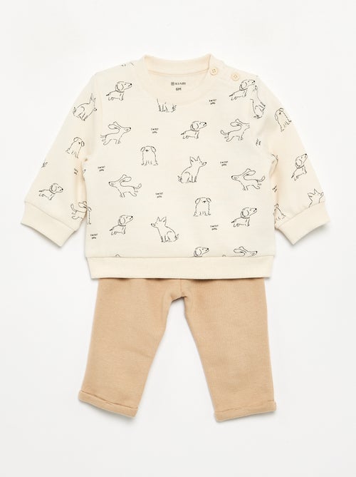 Conjunto de 2 piezas: sudadera + pantalón - Kiabi