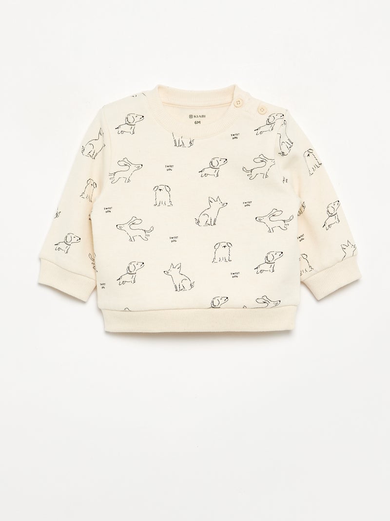 Conjunto de 2 piezas: sudadera + pantalón Blanco - Kiabi