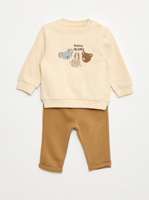Conjunto de 2 piezas: sudadera + pantalón - Kiabi