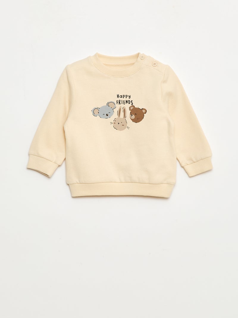 Conjunto de 2 piezas: sudadera + pantalón Blanco - Kiabi