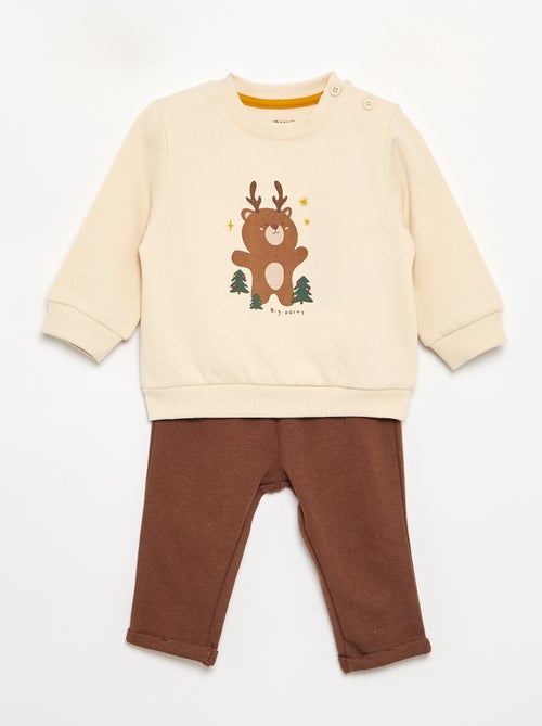 Conjunto de 2 piezas: sudadera + pantalón - Kiabi