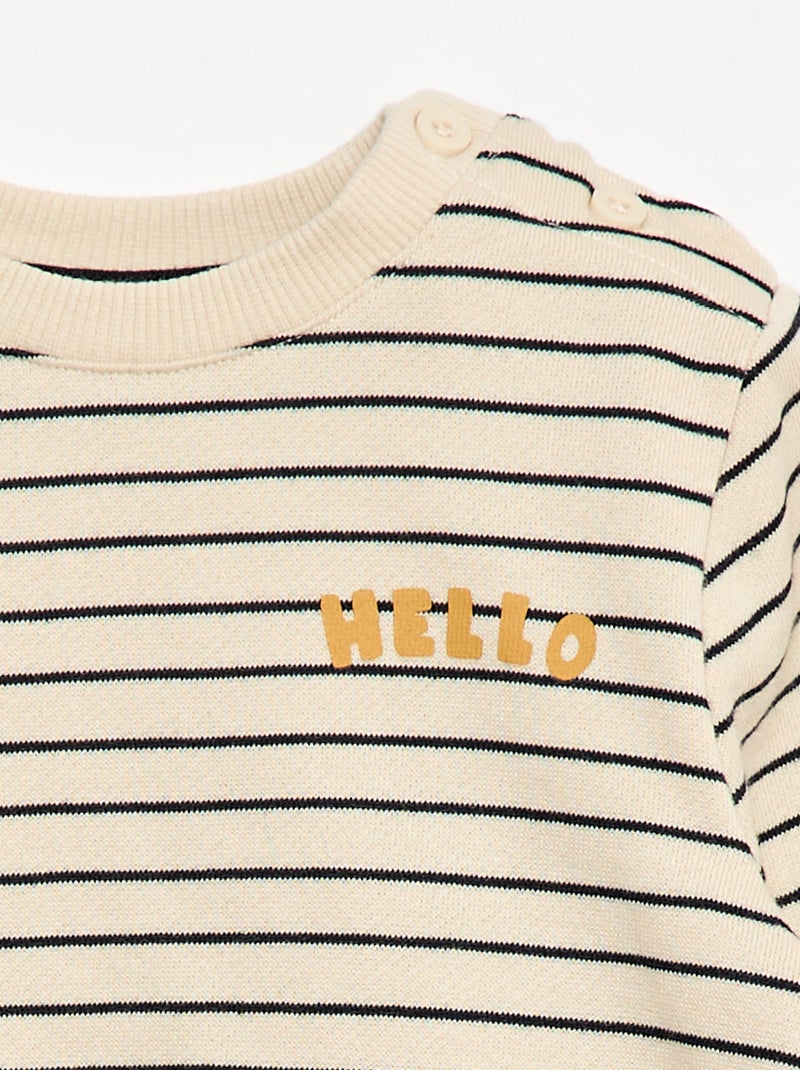 Conjunto de 2 piezas: sudadera + pantalón Blanco - Kiabi