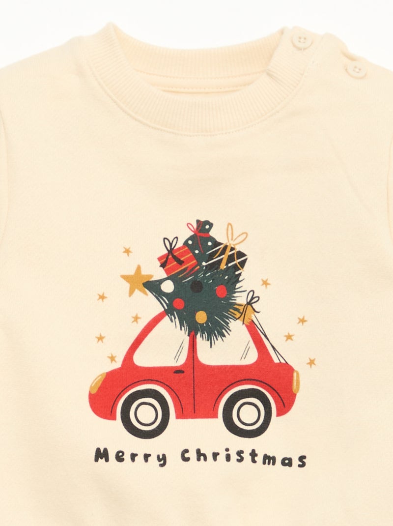 Conjunto de 2 piezas: sudadera + pantalón Blanco - Kiabi