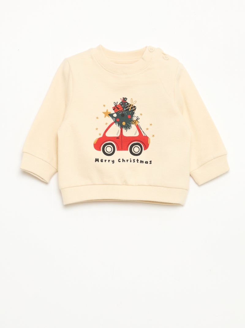 Conjunto de 2 piezas: sudadera + pantalón Blanco - Kiabi