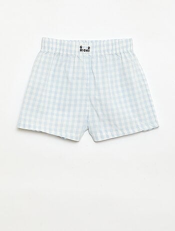 Conjunto de 2 shorts de noche de popelín de algodón