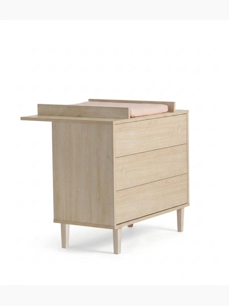 Conjunto de 3 muebles para bebé >: cuna de 120 x 60 cm, cambiador con 3 cajones - SAUTHON Beige - Kiabi
