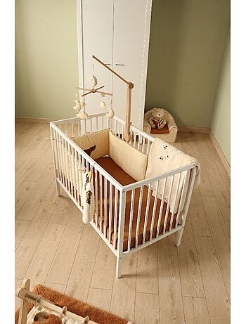 Conjunto de 3 muebles para bebé >: cuna de 120 x 60 cm con barrotes, cambiador y - SAUTHON