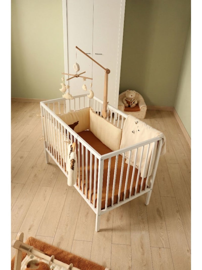 Conjunto de 3 muebles para bebé >: cuna de 120 x 60 cm con barrotes, cambiador y - SAUTHON Blanco - Kiabi