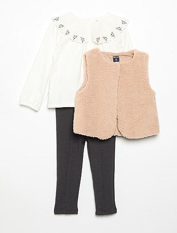Conjunto de 3 piezas - Chaleco + Camiseta + Pantalón