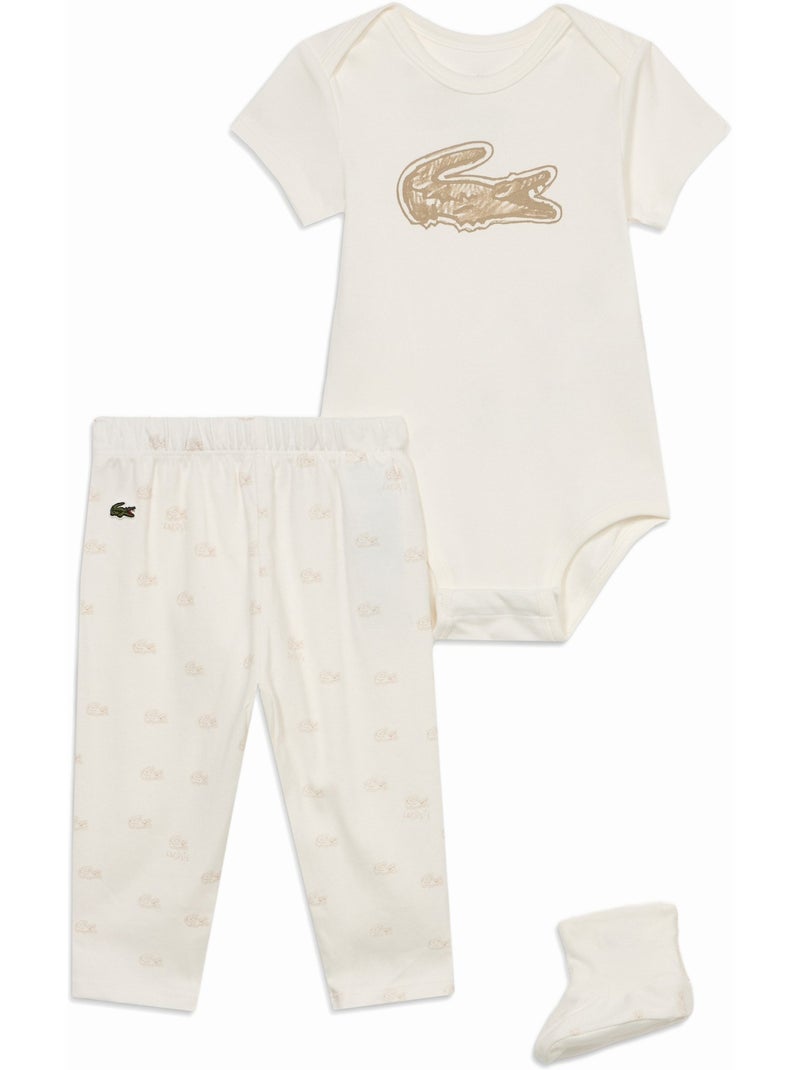 Conjunto de 3 piezas - lacoste Beige/Blanco - Kiabi
