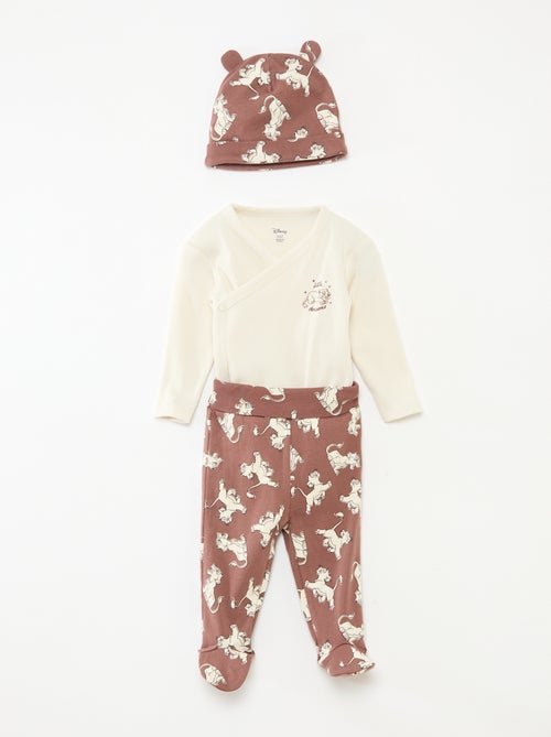 Conjunto de 3 piezas: body + legging + gorro 'Disney' - Kiabi