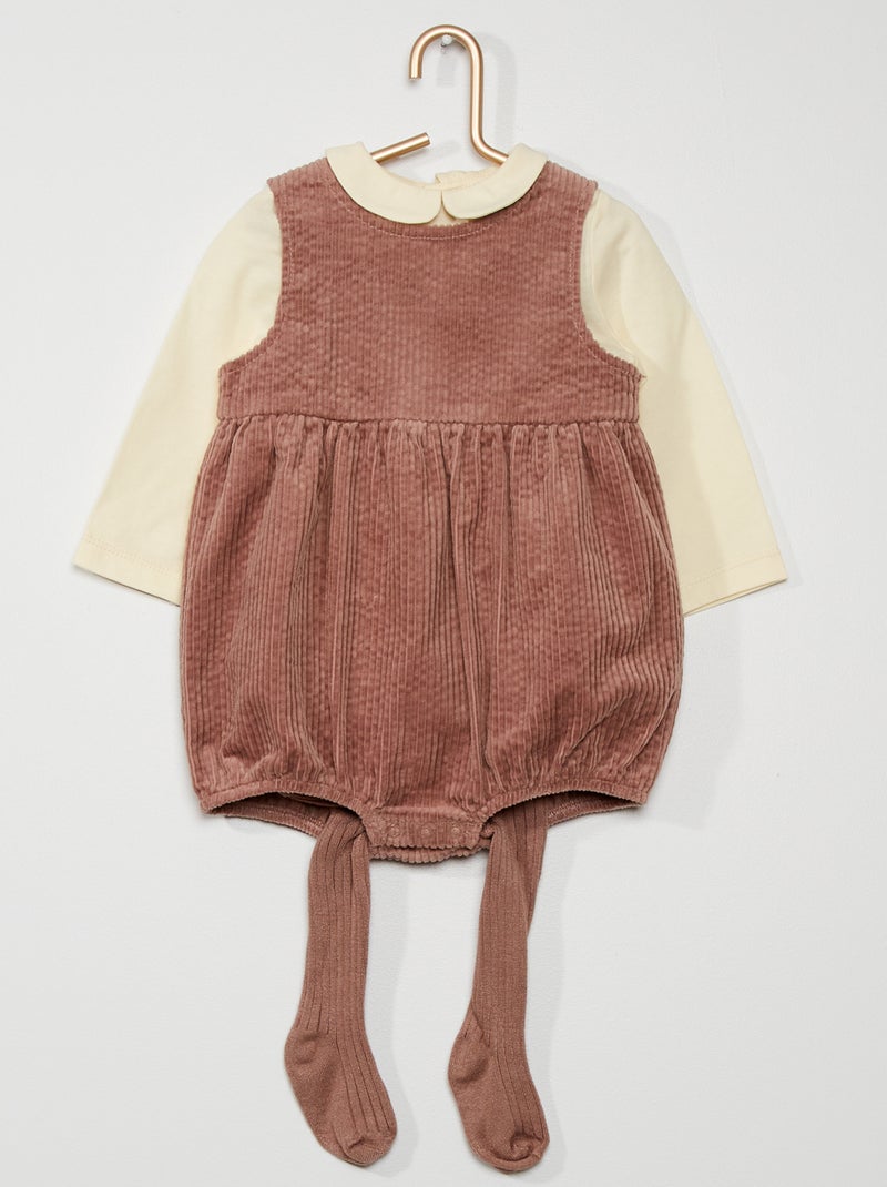 Conjunto de 3 piezas castaño claro - Kiabi